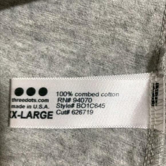 NWOT Lot of 3--THREE DOTS Men's Short Sleeve T-Shirts GRAY Size XXL - Picture 9 of 9